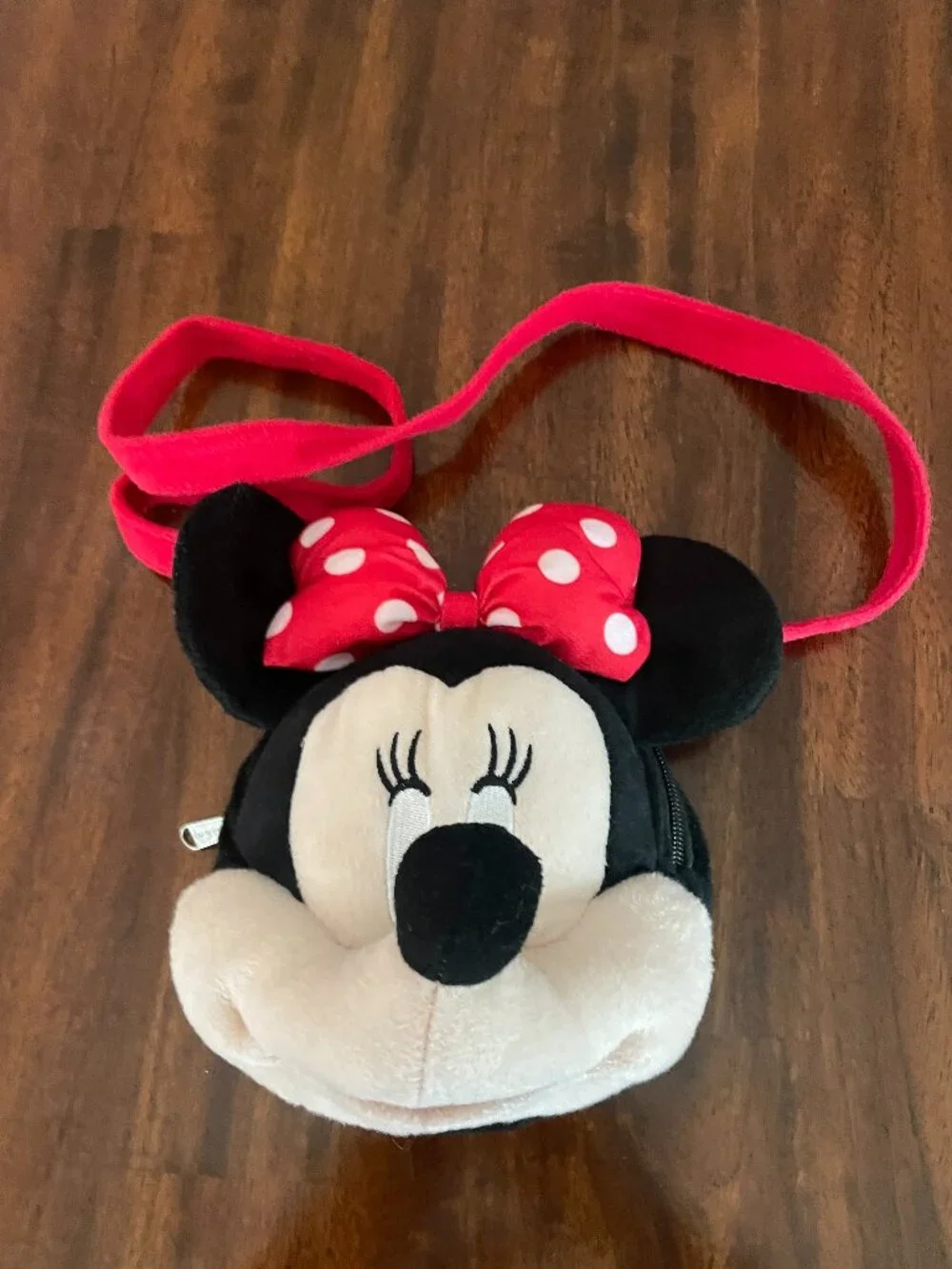 Disney Minnie Mouse Head Plush Purse Girls Handbag Shoulder Bag Red 7